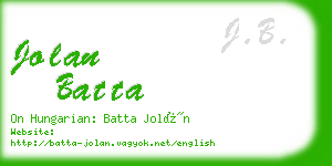 jolan batta business card